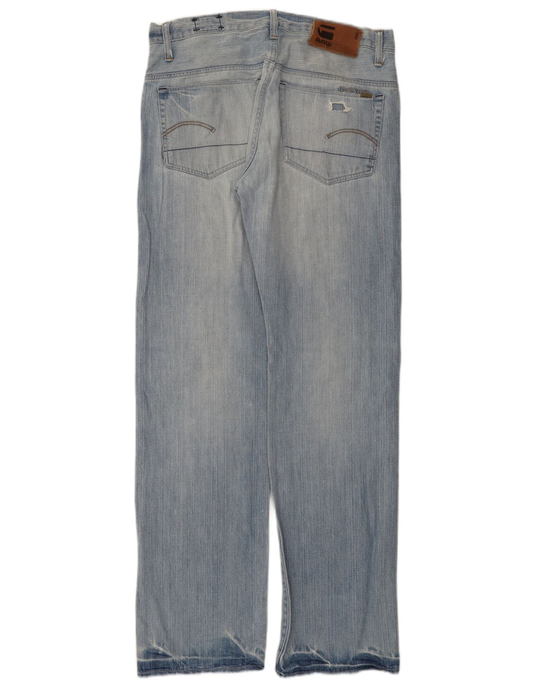 Vaqueros rectos desgastados para hombre G-Star W32 L34 Algodón azul