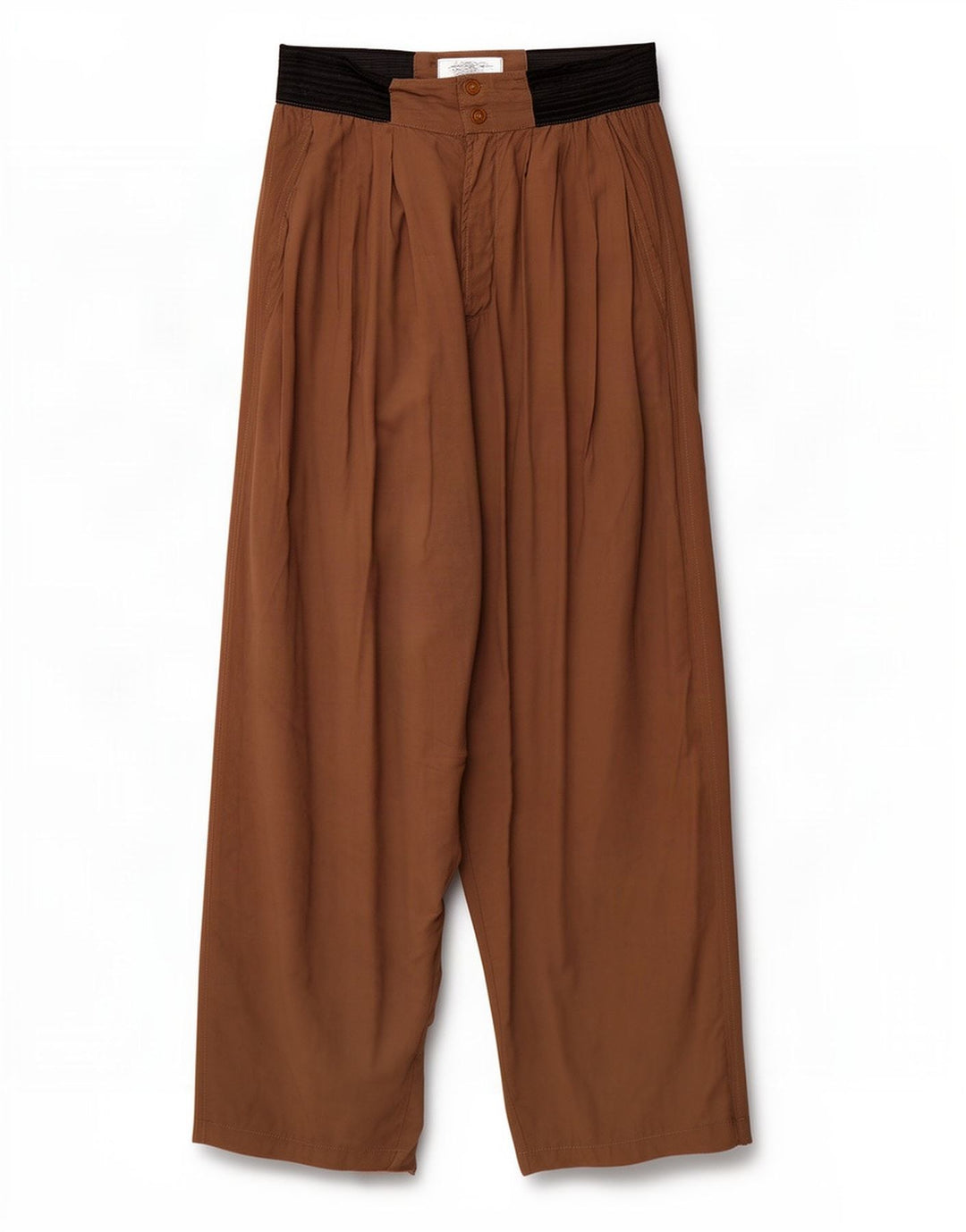 Colombus Pantalones Harem Pegged para Mujer Grande W32 L31 Bloque De Color Marrón