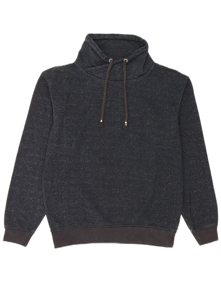 Zara Hombre Sudadera Jumper Small Azul Marino Moteado Algodón