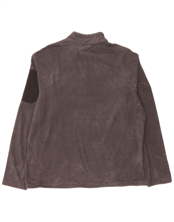 EDDIE BAUER Jersey polar con cuello y cremallera para hombre XL Poliéster gris