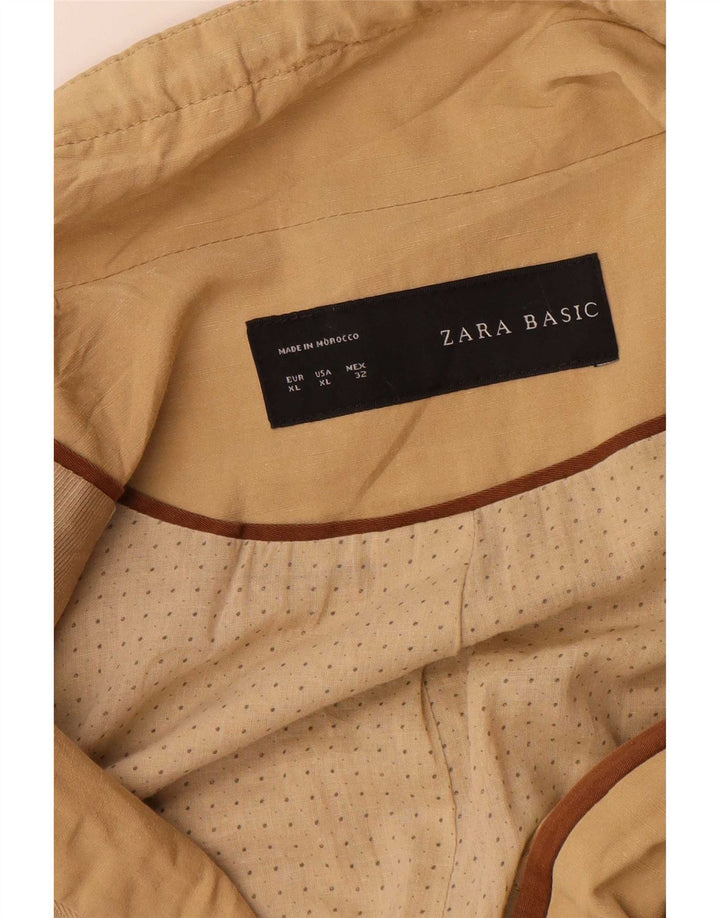 Zara Mujer Chaqueta Militar ES 40 XL Beige
