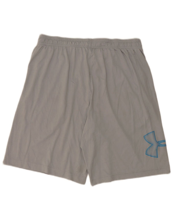 UNDER ARMOUR Pantalones cortos deportivos con gráfico Heat Gear para hombre Poliéster gris grande