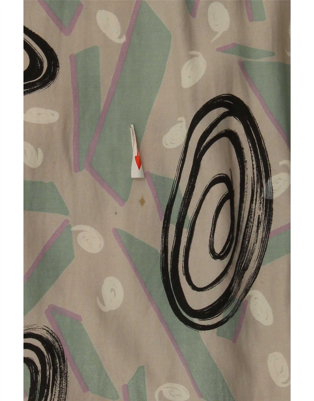 Vintage hombres patrón abstracto camisa medio algodón multicolor