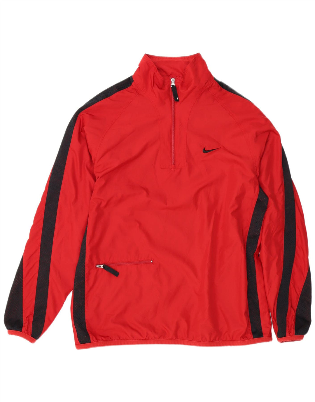 NIKE Hombre Jersey Chándal Top Chaqueta XL Rojo Colorblock Poliéster