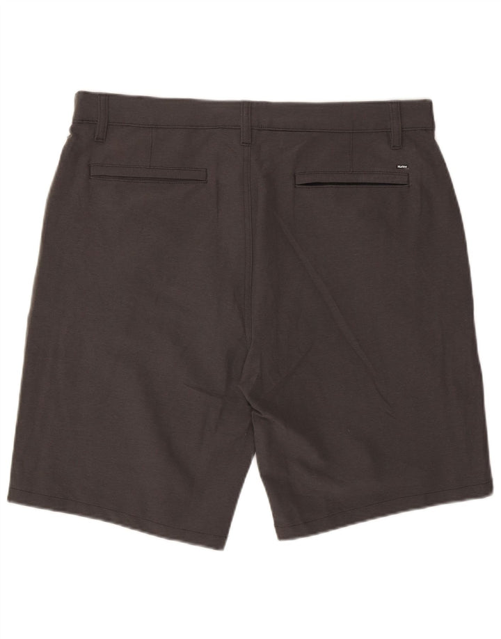 Hurley Pantalones cortos chinos para hombre W36 Large Gris Poliacrílico