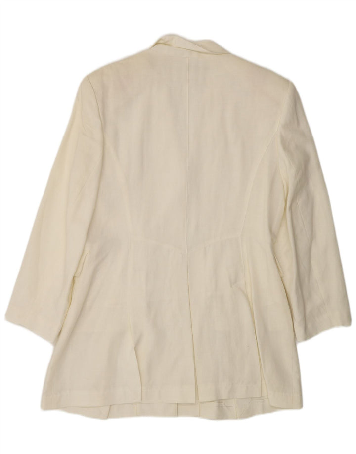 Viventy Chaqueta tipo blazer larga con 3 botones para mujer EU 40 Medium Off White