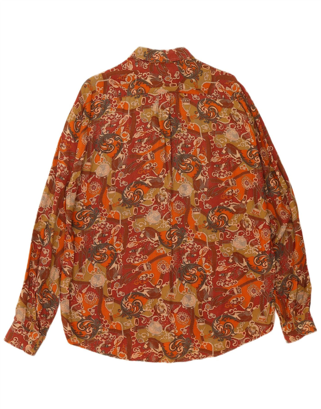 Camisa Hombre Cotton Club Viscosa Floral Marrón Medio