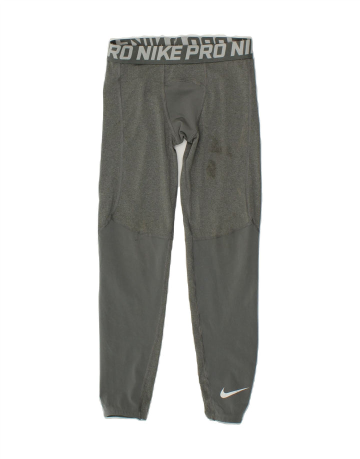 NIKE Boys Graphic Tracksuit Trousers Joggers 10-11 Years Medium Grey Vintage Nike and Second-Hand Nike from Messina Hembry 