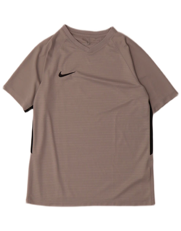 Nike Camiseta Dri Fit para niños 13-14 años XL Gris Colorblock Poliéster
