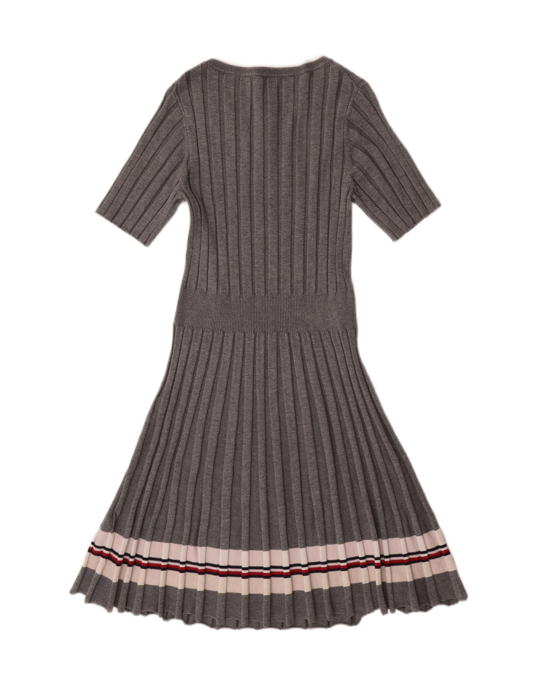 TOMMY HILFIGER Vestido tipo jersey para mujer UK 44 Viscosa a rayas gris grande