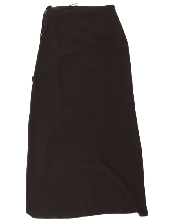 Topshop Falda larga cruzada para mujer UK 8 Small W26 Poliéster negro
