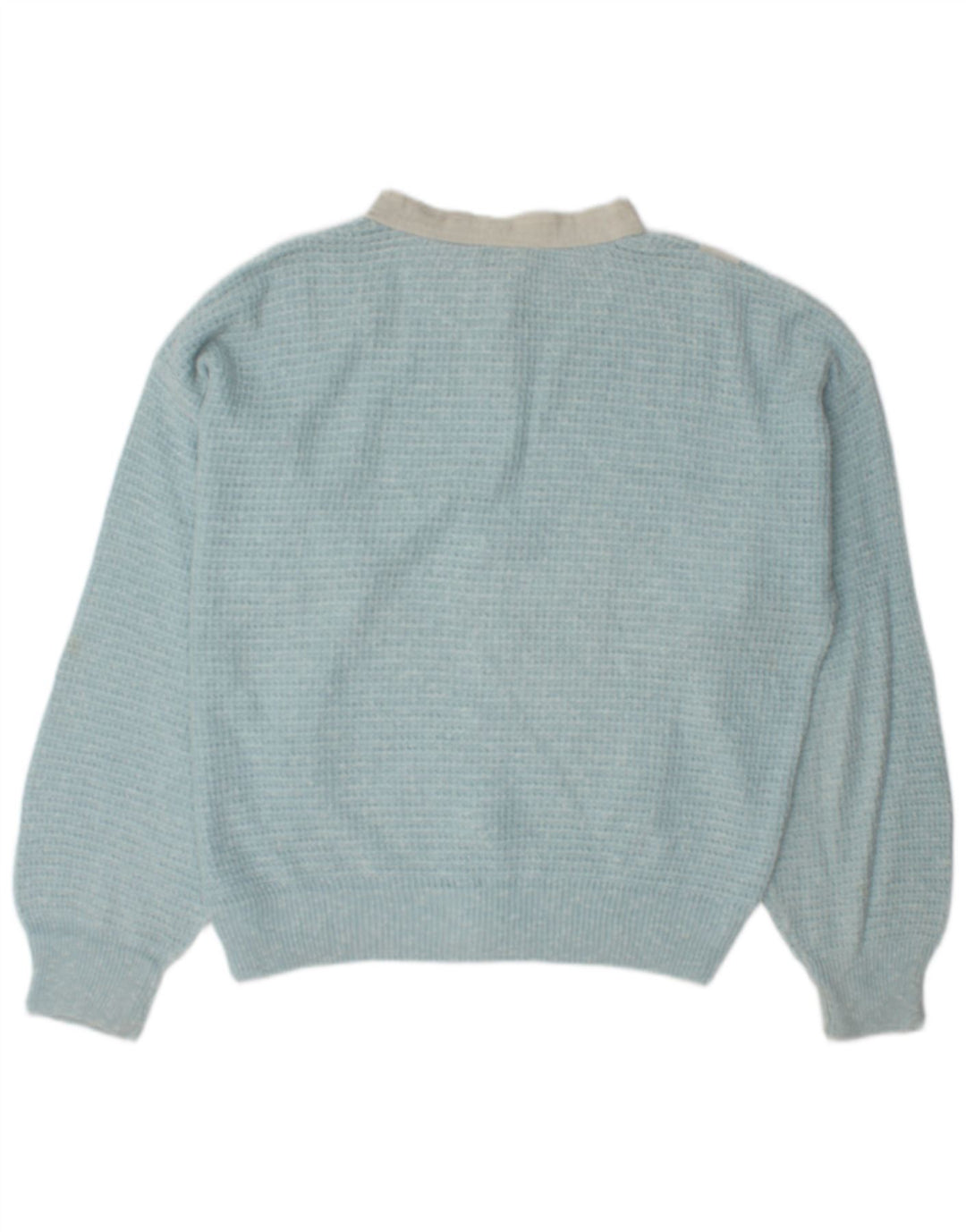 Maximilian Hombre Jersey tipo cárdigan con cremallera completa Bloque de color azul grande