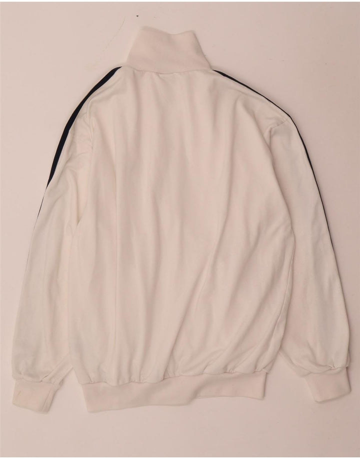 Adidas - Chaqueta de chándal para hombre, ajuste regular, talla 36/38, poliéster blanco pequeño