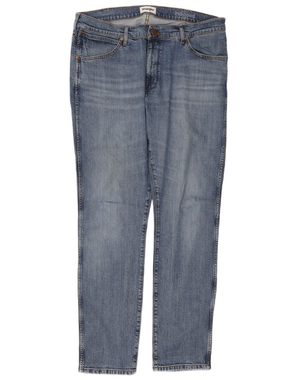 Wrangler Vaqueros ajustados Larston para hombre W38 L34 Algodón azul