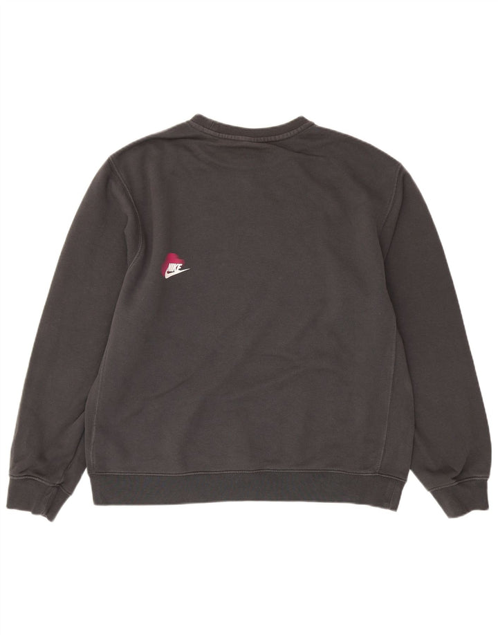 Nike Hombre Sudadera Gráfica Jersey De Algodón Gris Medio