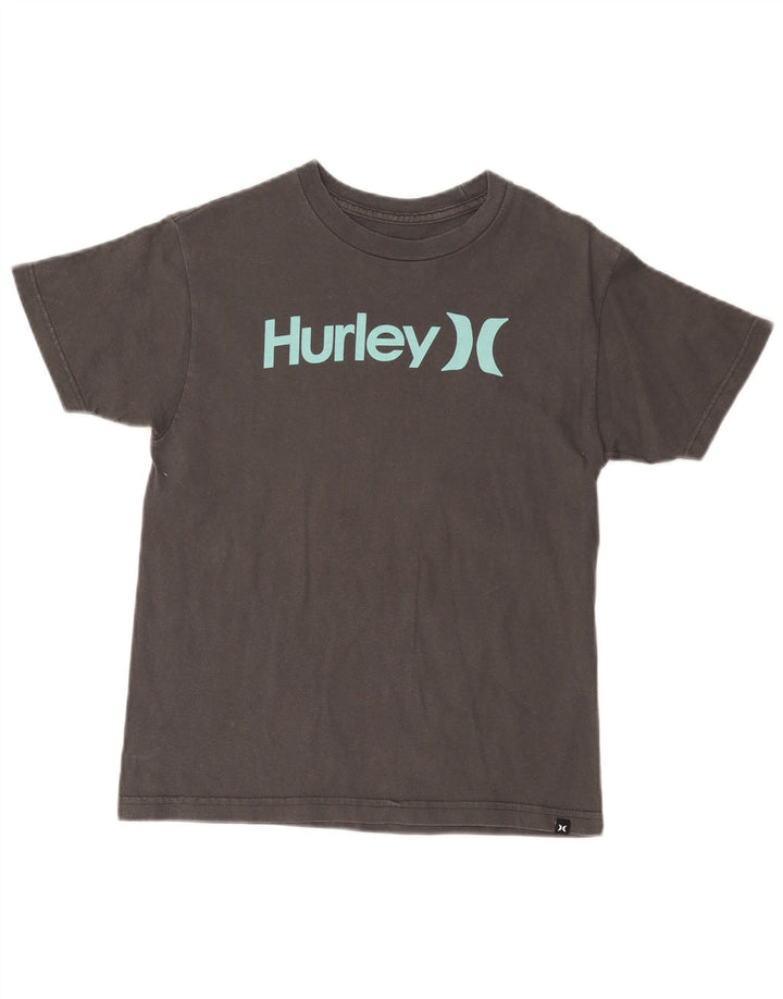HURLEY Camiseta gráfica de ajuste clásico para mujer UK 48 Algodón gris medio