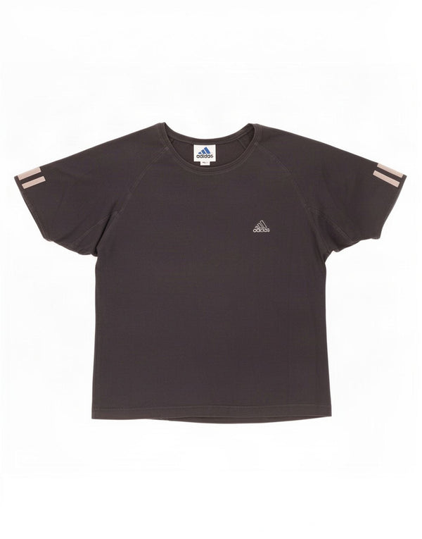 Adidas Camiseta Mujer Top UK 40 Algodón Gris Medio