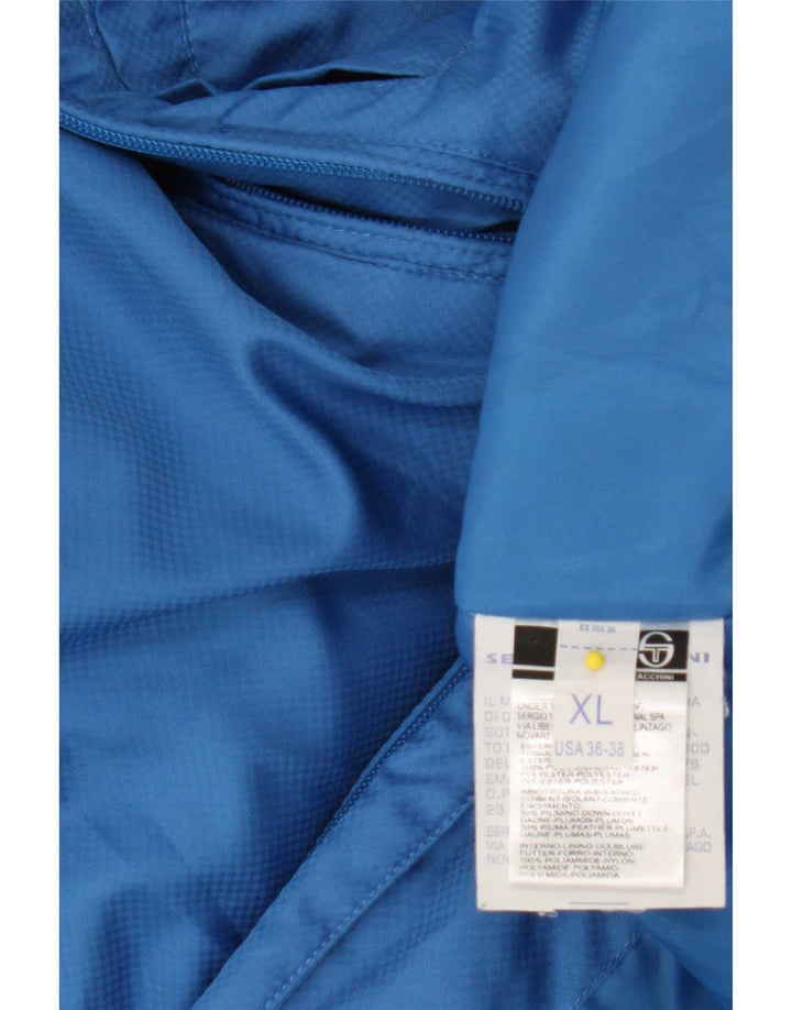 Sergio Tacchini Chaqueta acolchada con gráfico para hombre UK 42 XL Bloque de color azul
