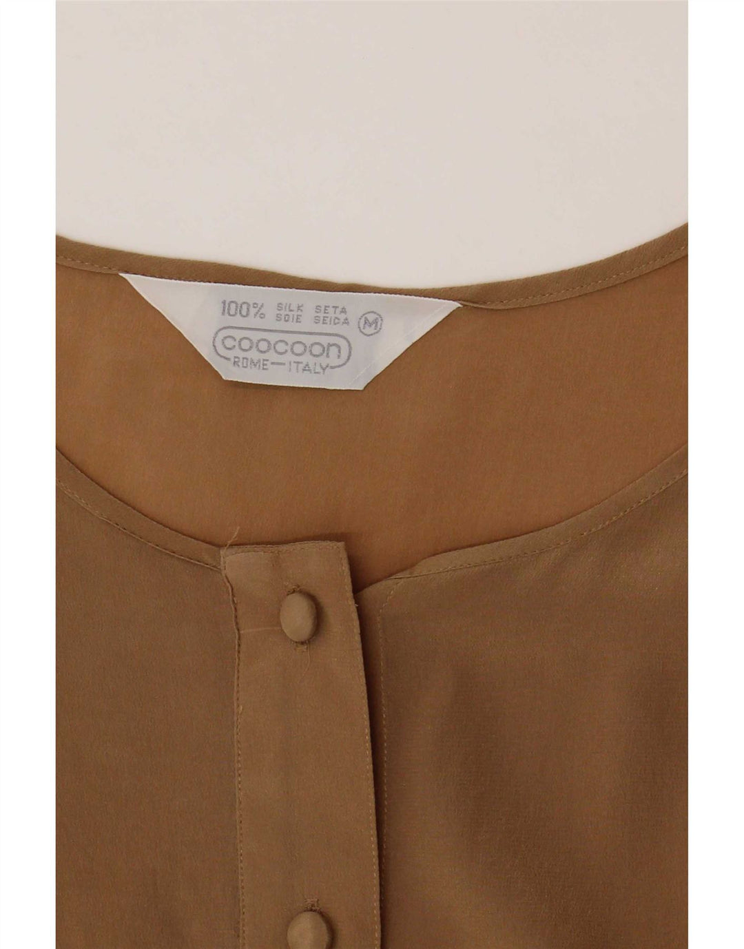 Coocoon Blusa sin mangas para mujer UK 42 Seda marrón medio