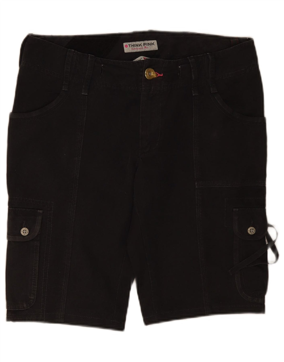 Pantalones cortos tipo cargo para mujer Think Pink IT 46 Large W34 Algodón gris