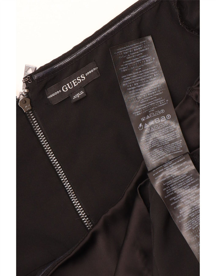 Guess Vestido ajustado con hombros descubiertos para mujer UK 8 Small Poliéster negro