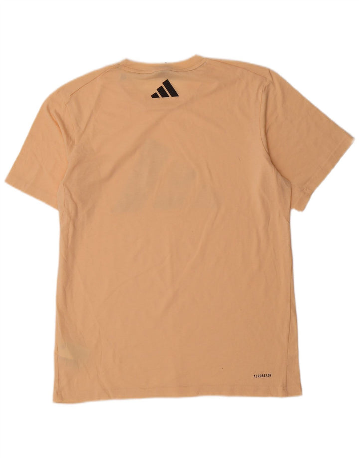 Adidas Hombre Training Graphic Camiseta Top Algodón Beige Medio