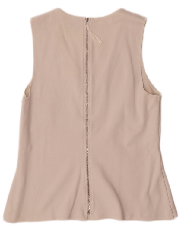 J. Crew Blusa sin mangas para mujer UK 40 Algodón blanco mediano