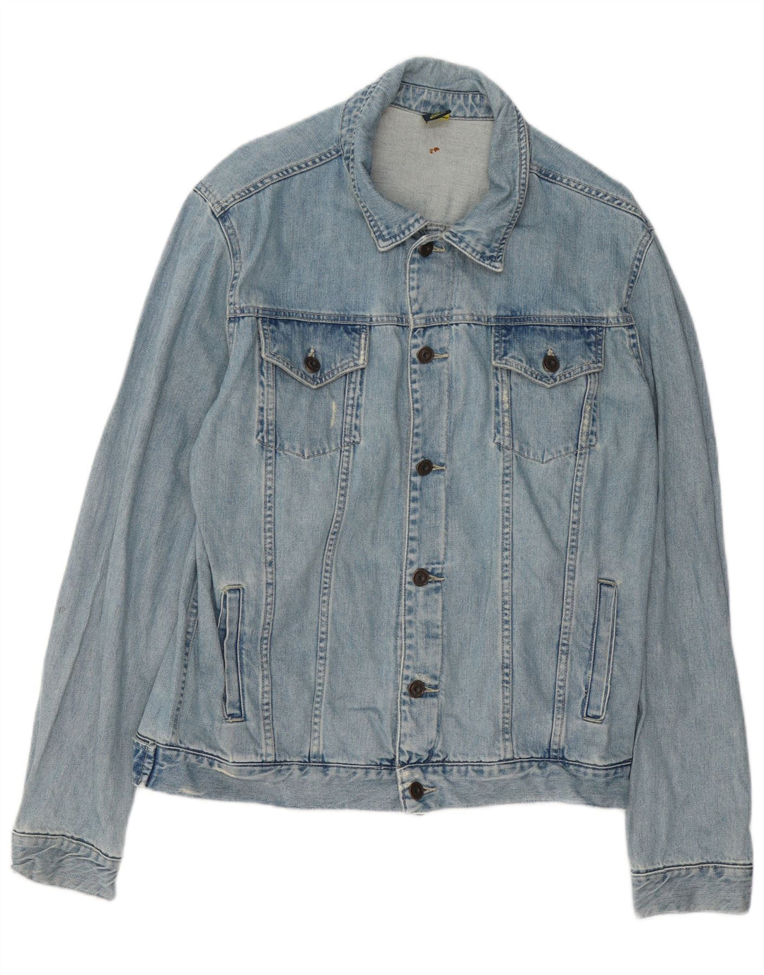 ZARA Chaqueta Vaquera Hombre ES 42 XL Algodón Azul