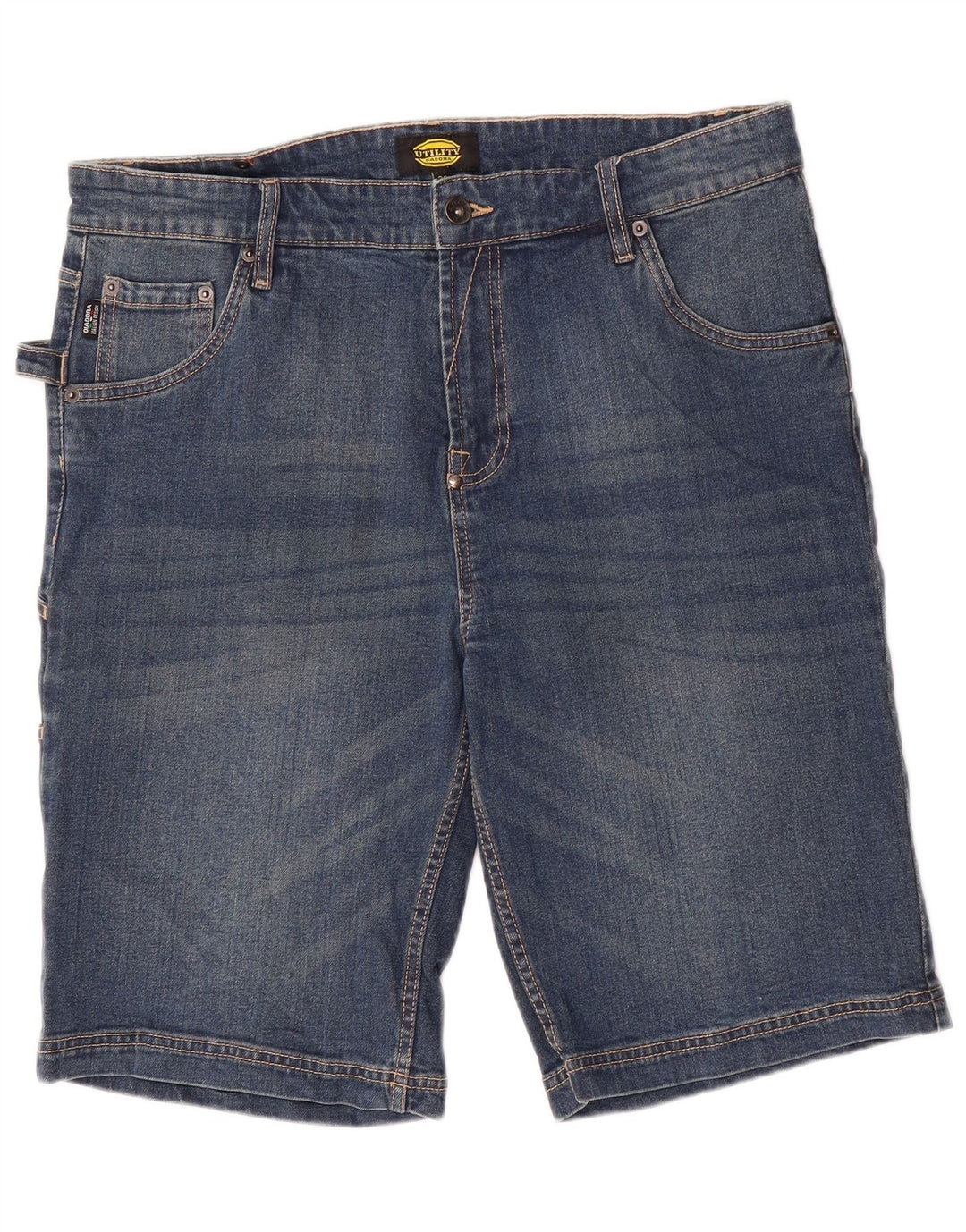 DIADORA Shorts Cargo Denim Hombre W33 Algodón Azul Medio