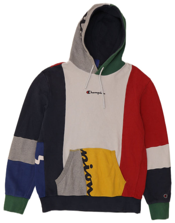 Champion Sudadera con capucha gráfica para hombre XL Multicolor Colorblock