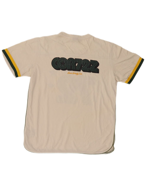 Nike Camiseta gráfica para hombre Top UK 42/44 Large Off White Cotton