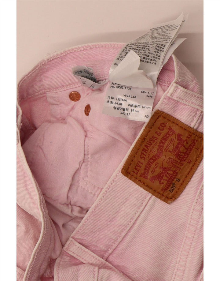 Vaqueros Levi's Mujer 501 Rectos W25 L30 Algodón Rosa
