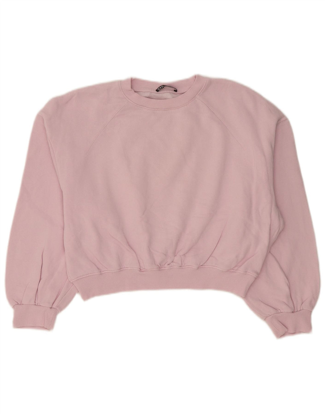 Zara Mujer Crop Oversize Sudadera Jumper UK 10 Small Rosa