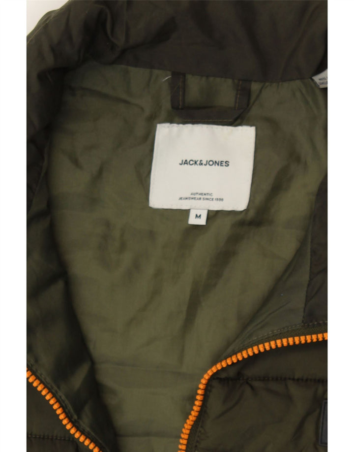 JACK & JONES Mens Padded Gilet UK 38 Medium Green Polyester Vintage Jack & Jones and Second-Hand Jack & Jones from Messina Hembry 