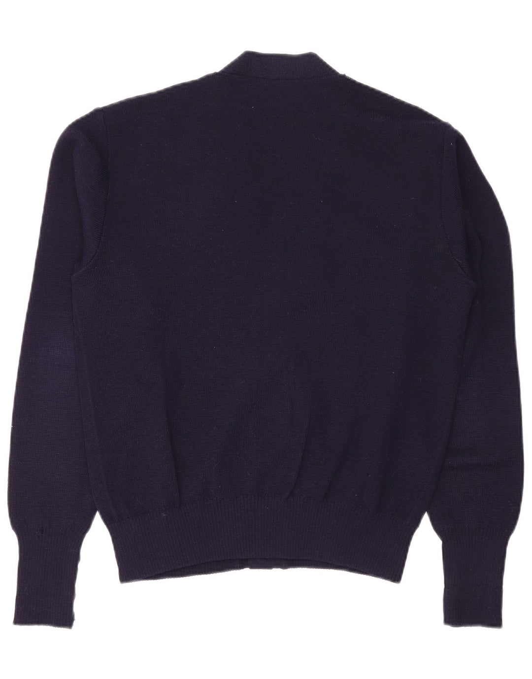 DRALON Womens Cardigan Sweater IT 46 Large Navy Blue Wool