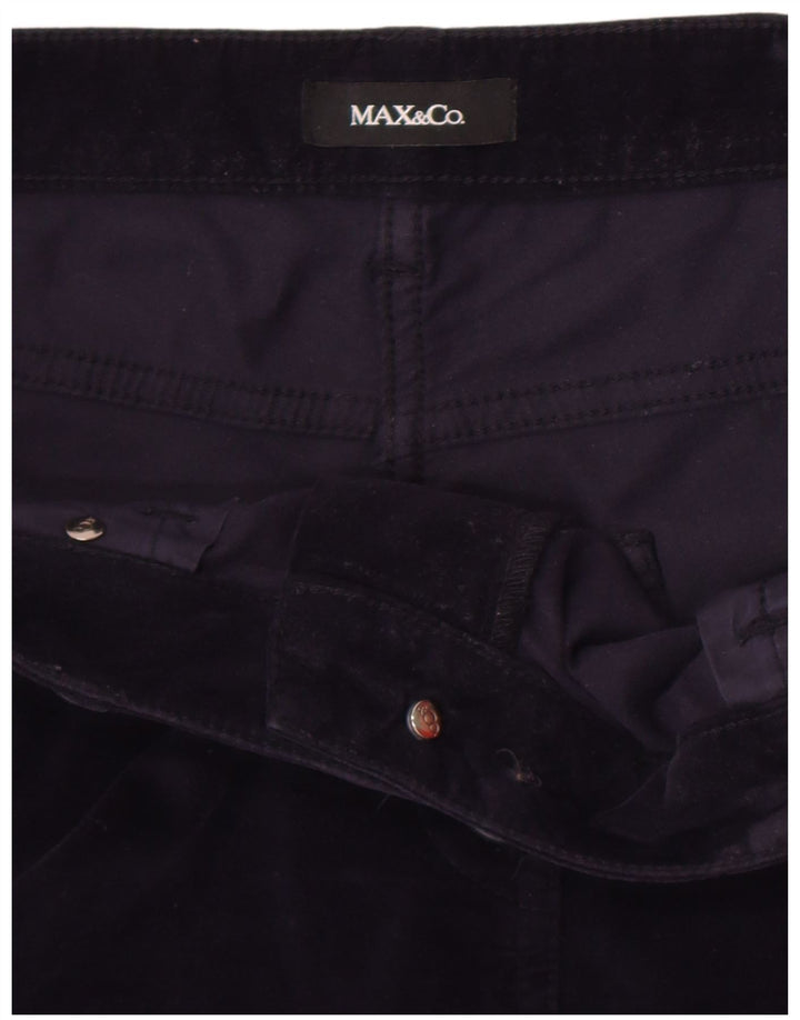 Max & Co. Pantalones informales ajustados para mujer W32 L29 Azul marino