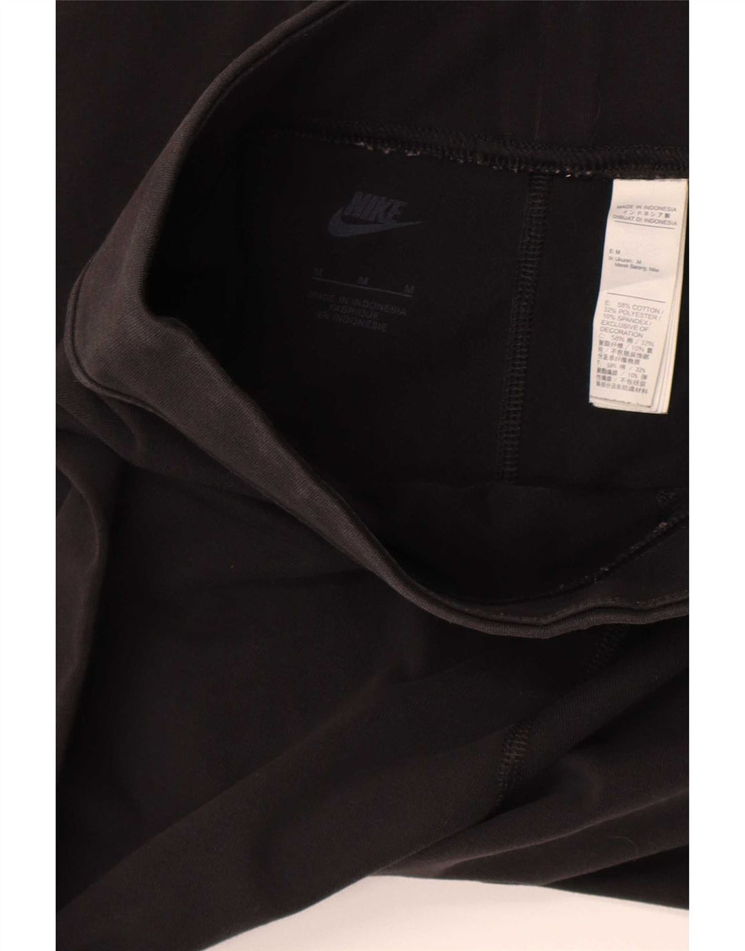 Nike - Leggings gráficos para mujer (talla 40), algodón negro mediano
