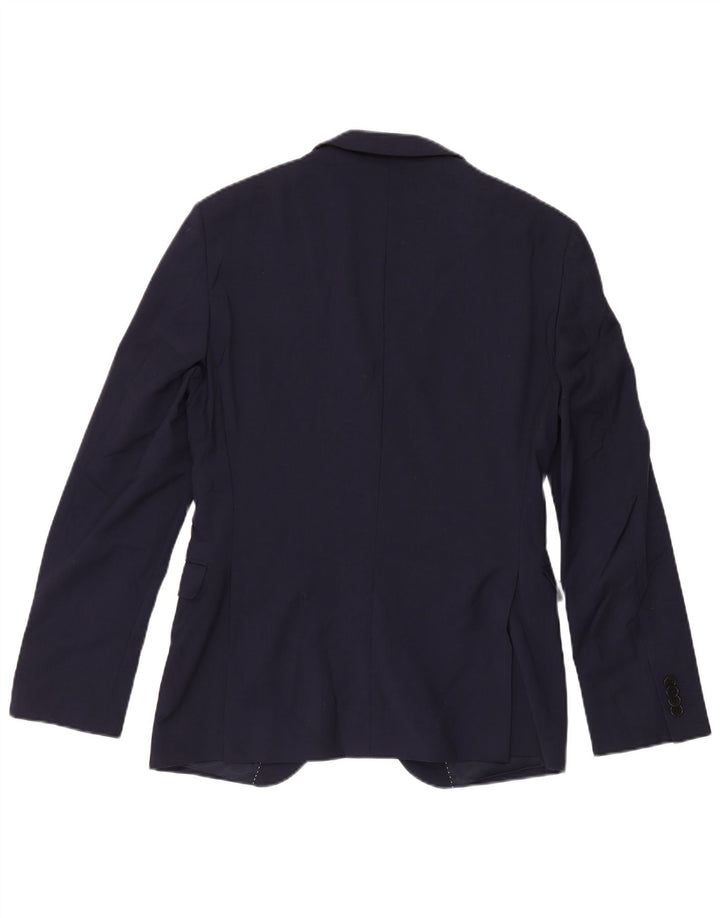 Dkny Chaqueta tipo blazer de 2 botones para hombre, corte entallado, lana azul marino mediana, Reino Unido 38