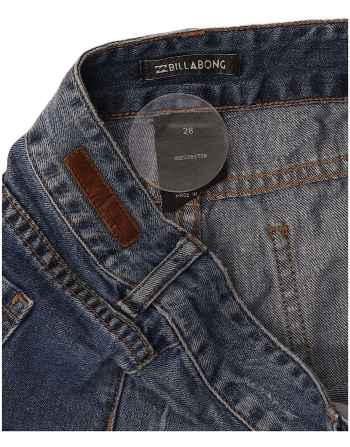 Pantalones cortos de mezclilla desgastados Billabong para mujer W28 Algodón azul medio