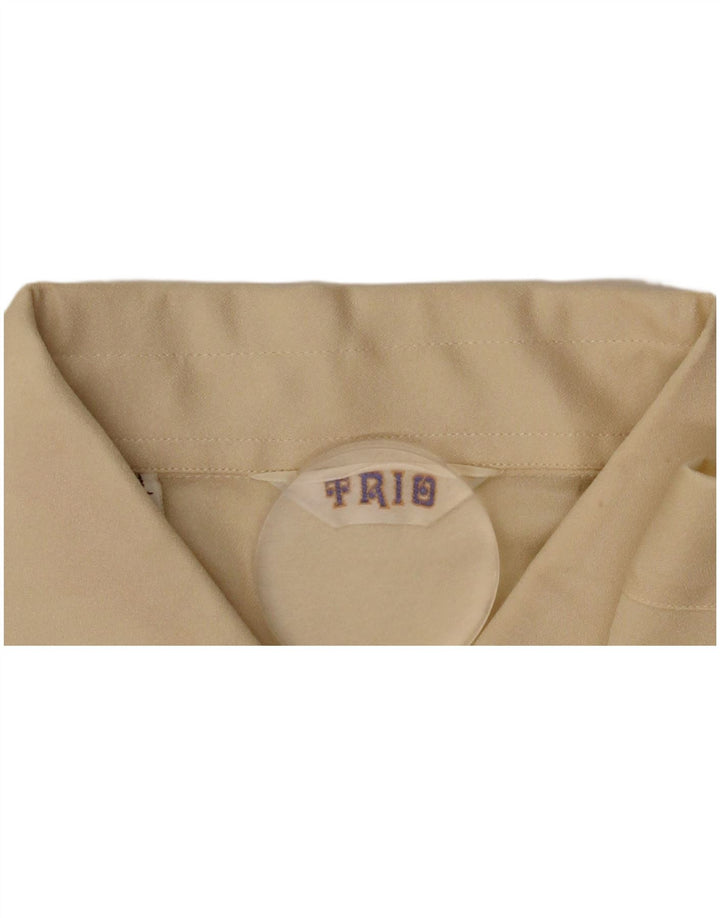 Camisa vintage para hombre talla 42 16 1/2 grande amarilla