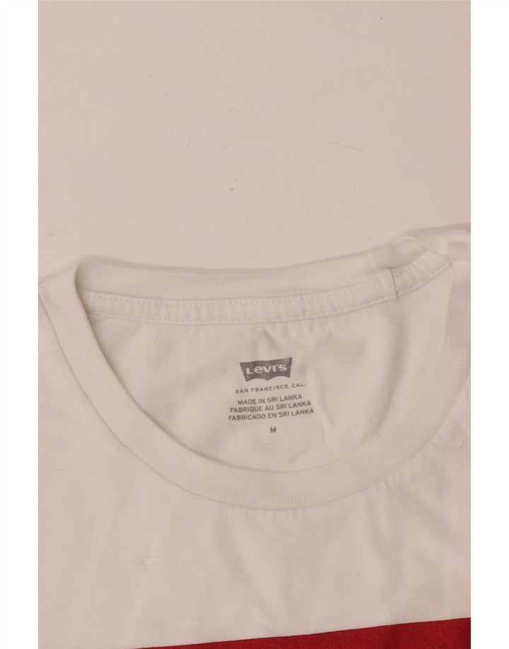 Levi's Camiseta gráfica para mujer Top UK 12 Medium White