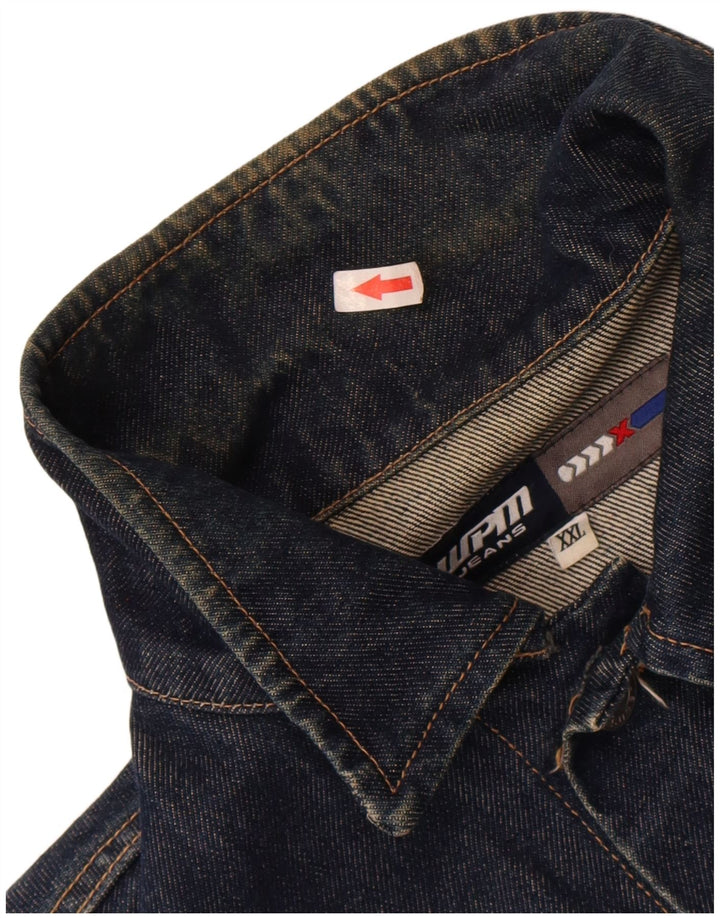 WPM Chaqueta vaquera para hombre UK 44 2XL Azul marino Algodón