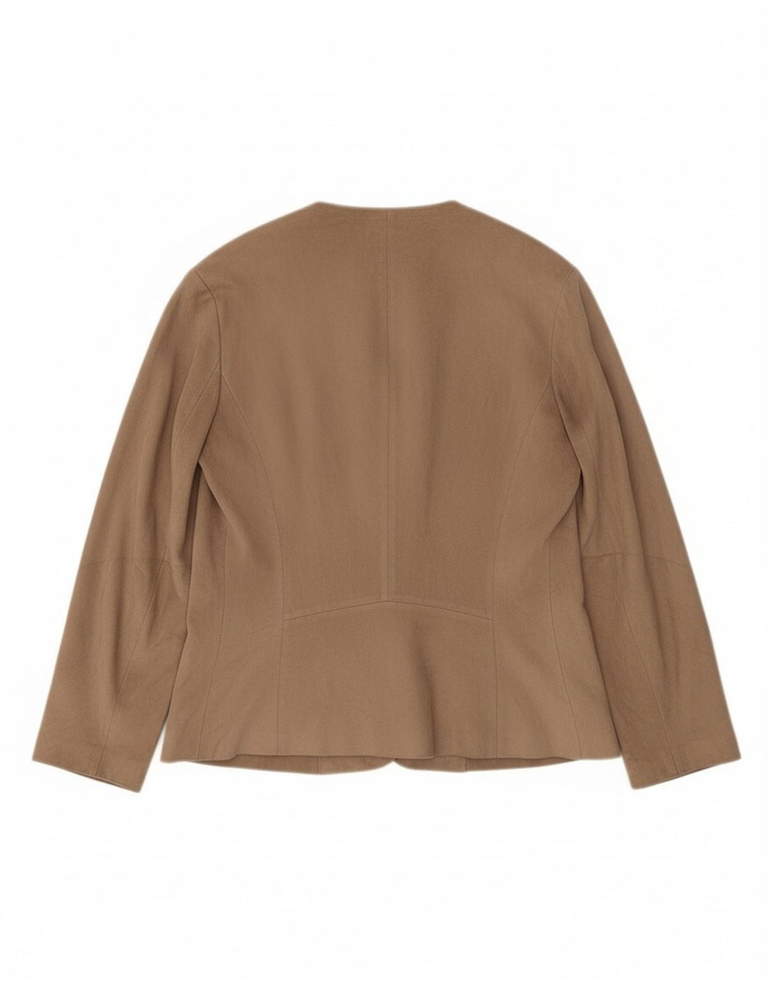 Zara Mujer Cárdigan Manga 3/4 Top UK 44 Poliéster Beige Medio