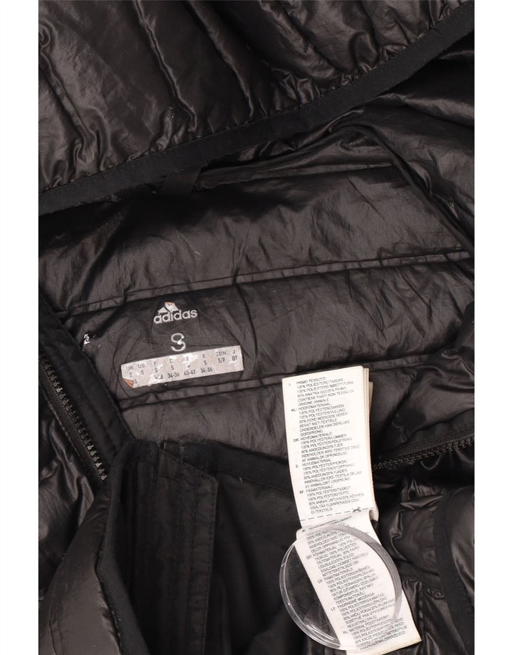 Adidas Chaqueta acolchada con capucha para mujer UK 8/10 Small Black Poliéster