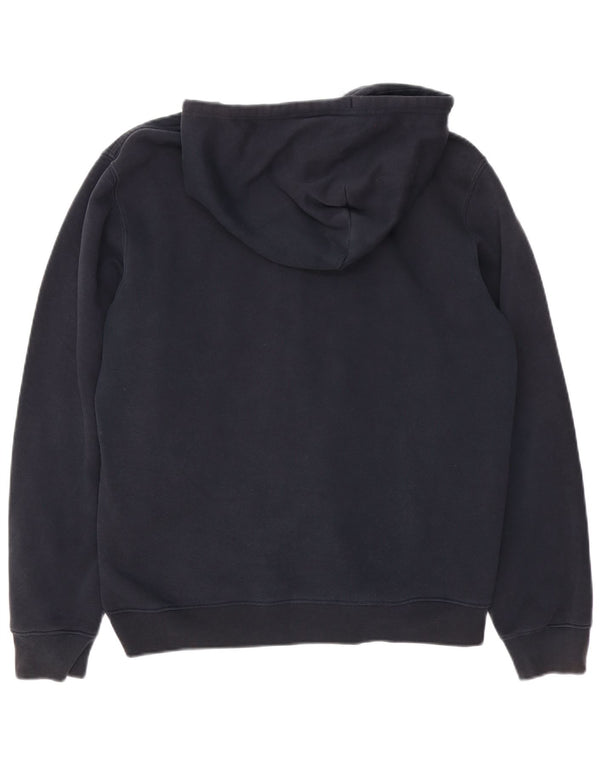 Champion Sudadera con capucha y cremallera gráfica para hombre, talla grande, algodón azul marino