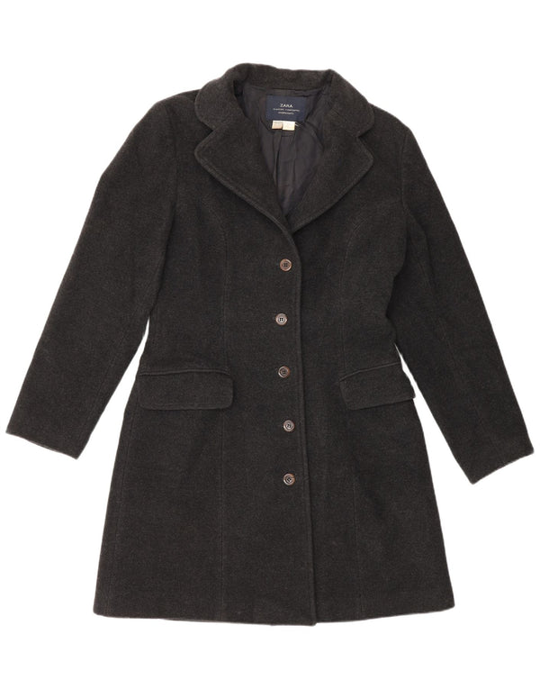 Zara Mujer Abrigo EU 40 Gris Medio