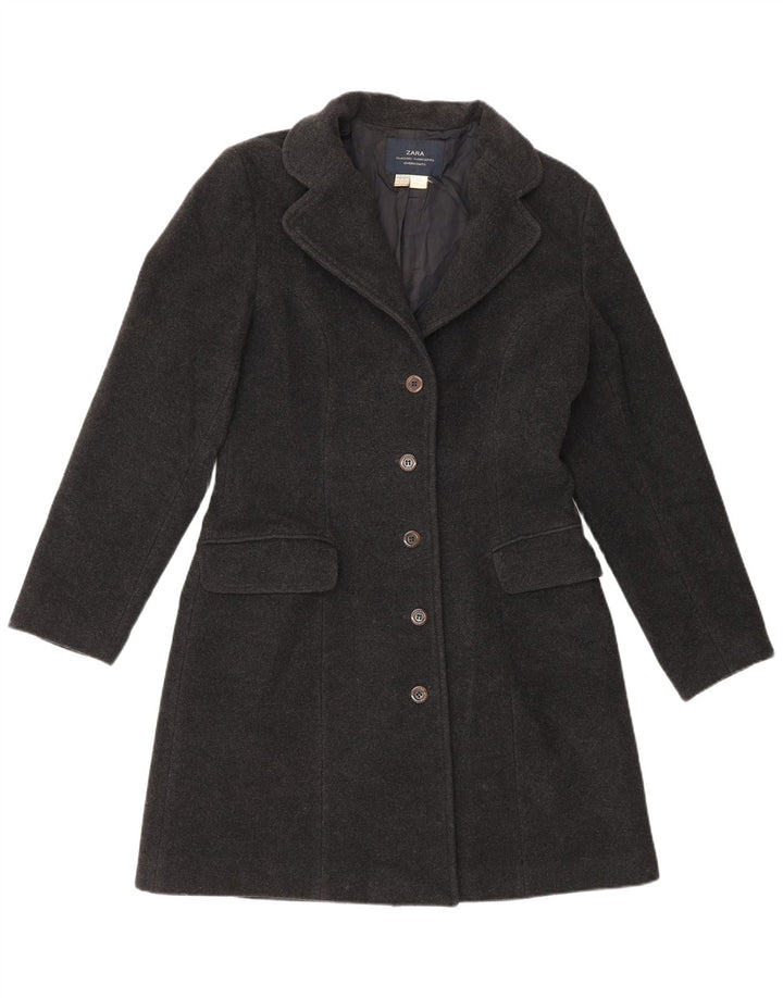Zara Mujer Abrigo EU 40 Gris Medio