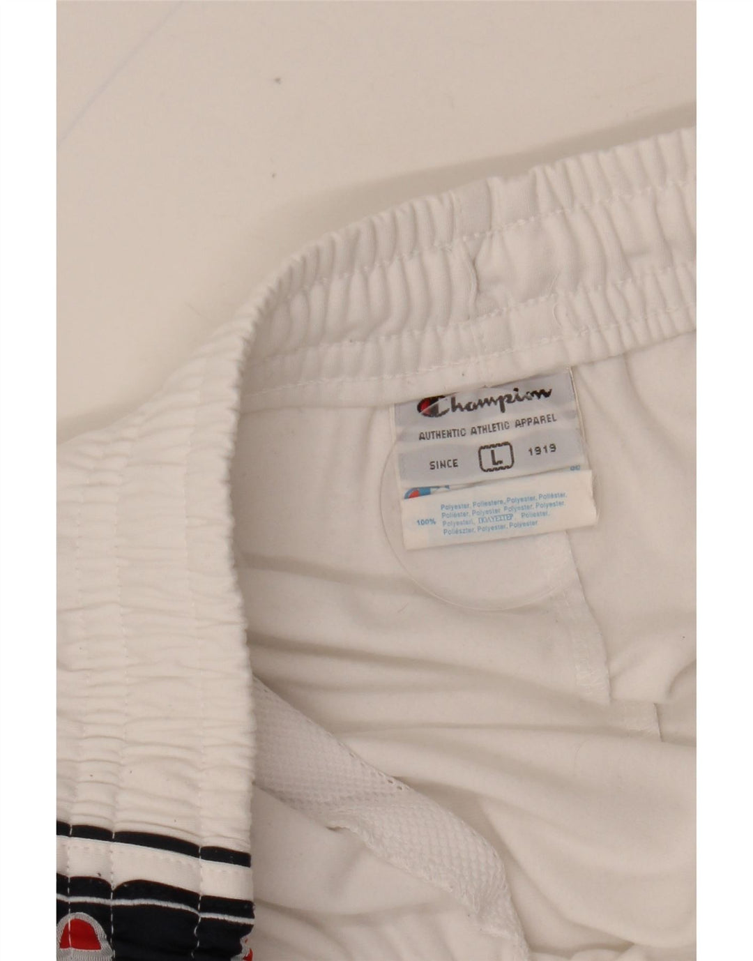 CHAMPION Pantalones de chándal con estampado gráfico para hombre color blanco grande