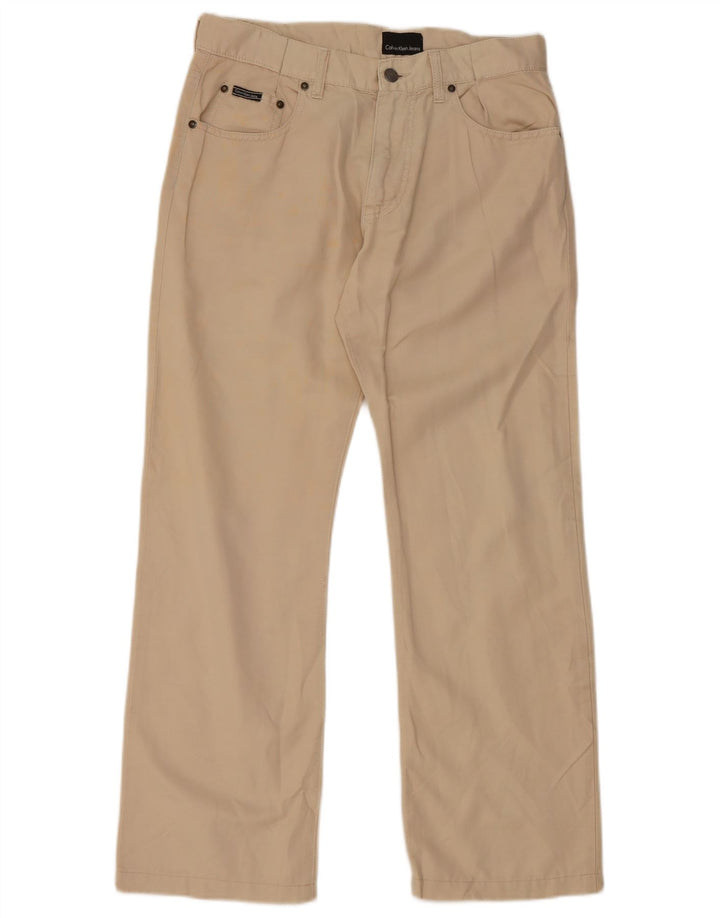 CALVIN KLEIN Pantalón casual recto para hombre W30 L29 Beige