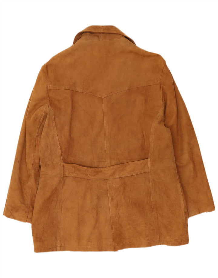 Chaqueta de ante vintage para mujer IT 44 Cuero marrón medio